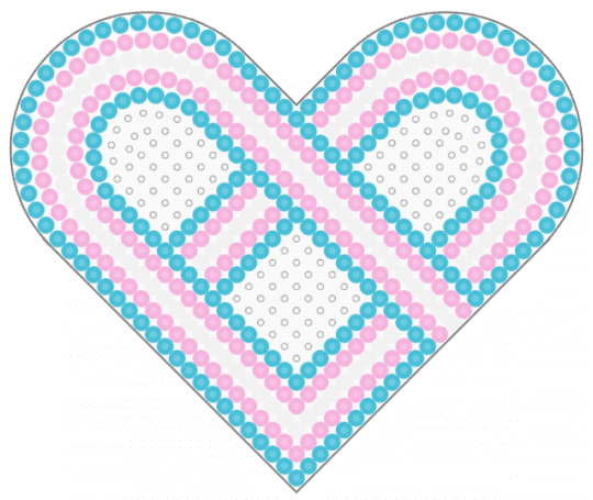 Trans Pride Infinity Heart - light blue, pink