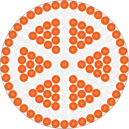 Citrus Coaster (3) - orange, white
