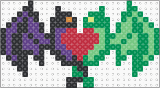 Dragon Heart - purple,green,teal