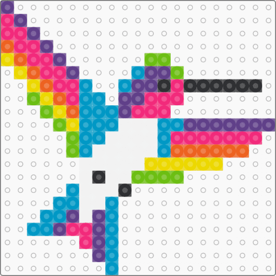 Lisa Frank-Inspired Hummingbird - purple,pink,light blue