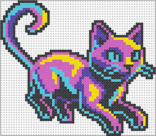 Cosmic Cat - light blue,pink