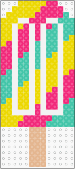 Popsicle - pink, teal, yellow