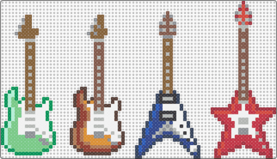 Electric Guitars - beige,tan,red