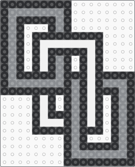 Celtic Rectangles Template - black, gray, white