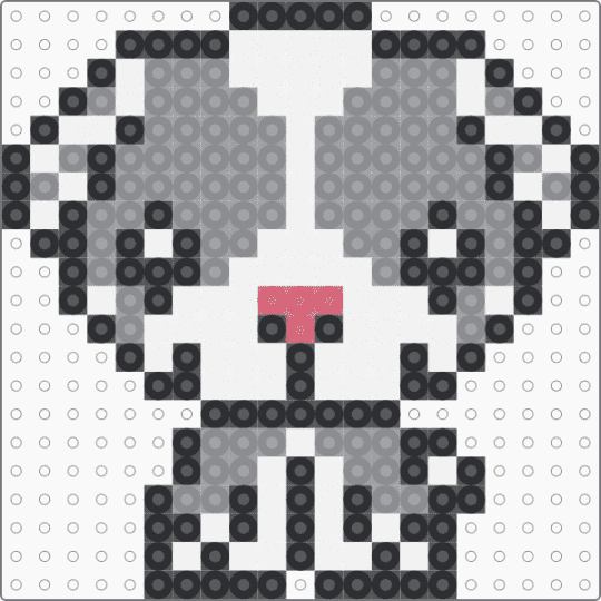 Sitting Pitbull Terrier - gray