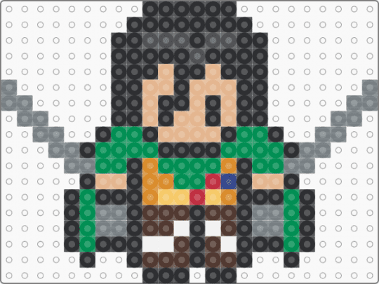 Mikasa Ackerman Sprite (Cape) - black,gray,beige,green,colorful
