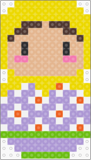 Russian Doll IV - beige, pink, yellow