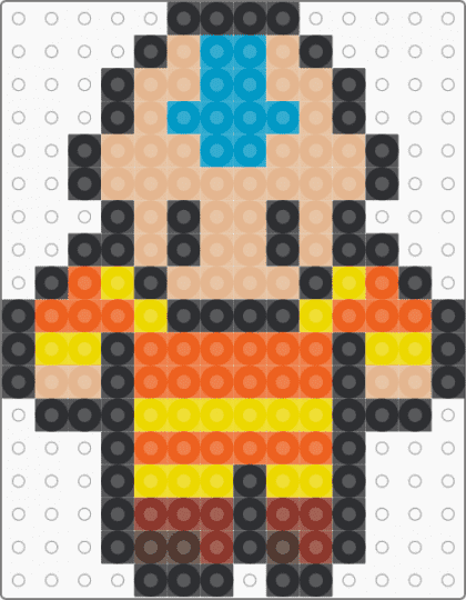 Aang Sprite - avatar,atla,anime,movie,beige,yellow,orange