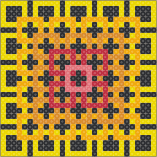 Geo Squares Pattern - orange,yellow