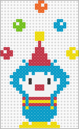Juggling Clown - light blue,red