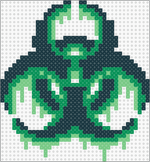 Melting Biohazard - green,teal