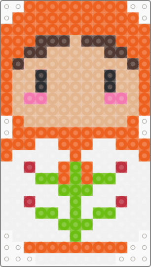 Russian Doll V - beige, orange