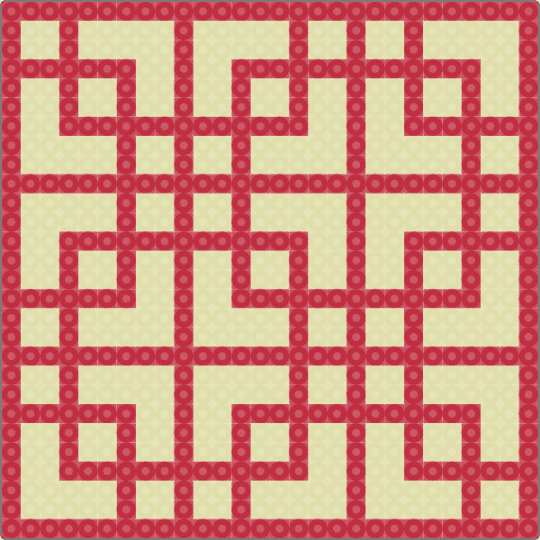 Squares Within Squares - red, yellow