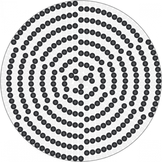 Alternating Circle Template - white