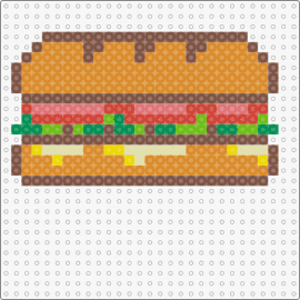 Submarine Sandwich - sandwich,sub,food,bread,tomato,lettuce,tan,red