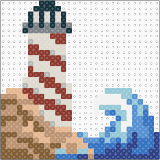 Lighthouse - beige, blue