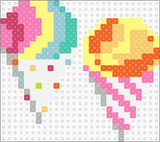 Snow Cones (3) - pink,yellow,orange