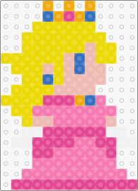 Princess Peach - peach,princess,mario,character,nintendo,blonde,video game,crown,dress,pink,yello