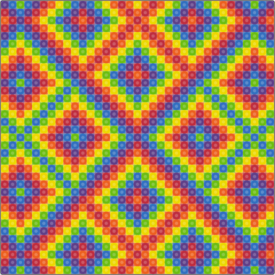 Rainbow Diamonds Tile (2) - 