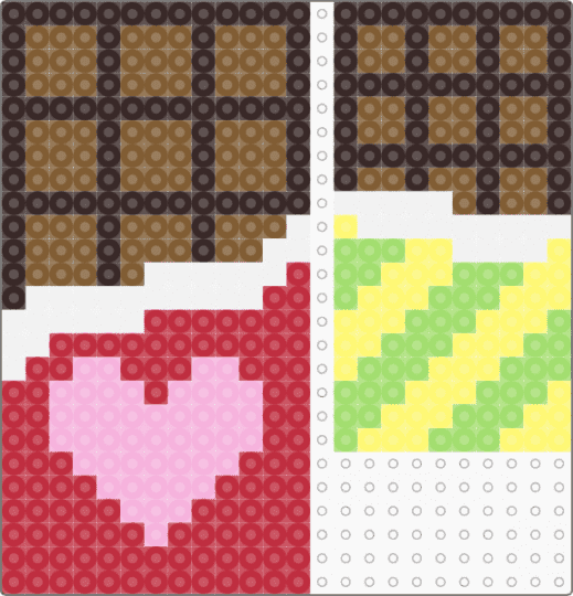 Chocolate Bars - brown, red, tan