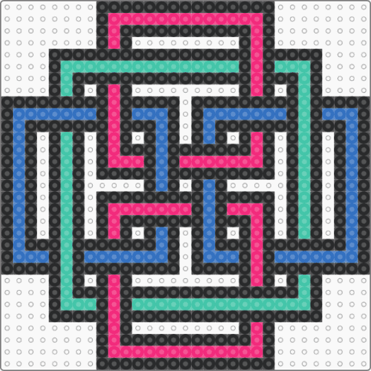 Polysexual Pride Celtic Knot - black,blue,pink
