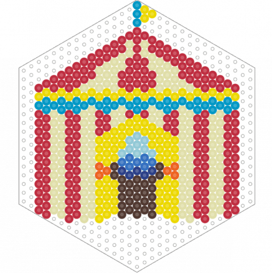 Circus Tent - yellow,red