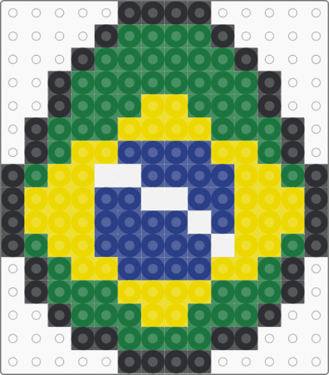 Brazil Flag Egg - yellow,green