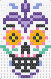 Sugar Skull - sugar skull,calavera,dead,colorful,celebration,eyes,party,white,orange,purple