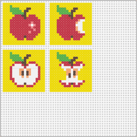 Apple Coasters - apple,fruit,coaster,food,bite,red,yellow,white