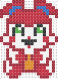 FNAF Mini Circus Baby - circus baby,fnaf,five nights at freddys,video game,cute,horror,white,red