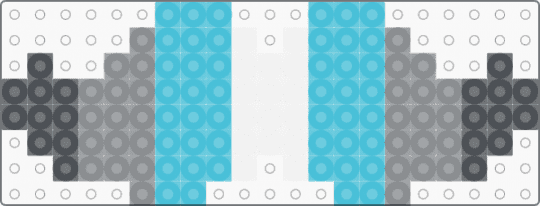 Demiboy Pride Mustache - light blue,gray