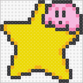Kirby On A Star - kirby,star,nintendo,character,video game,yellow,pink
