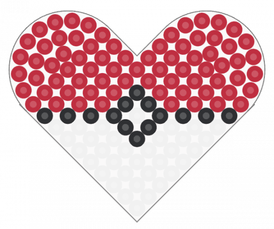 Pokéball Heart - red, white