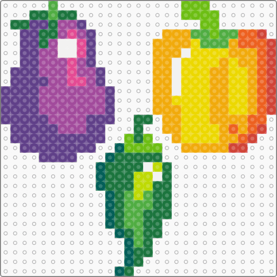 Garden Stakes 1 - green,purple,pink,orange