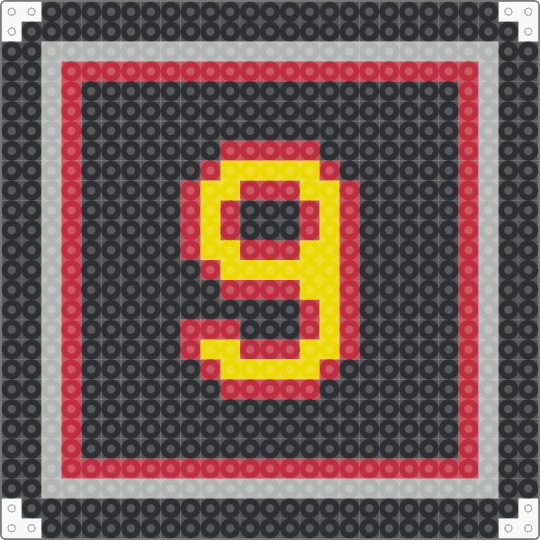 Donald Coaster - black,beige,red