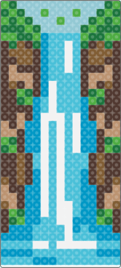 Waterfall - brown, light blue