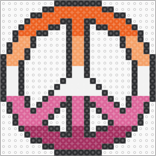 Lesbian Pride Peace - orange,pink,pride,lgbtqia,peace