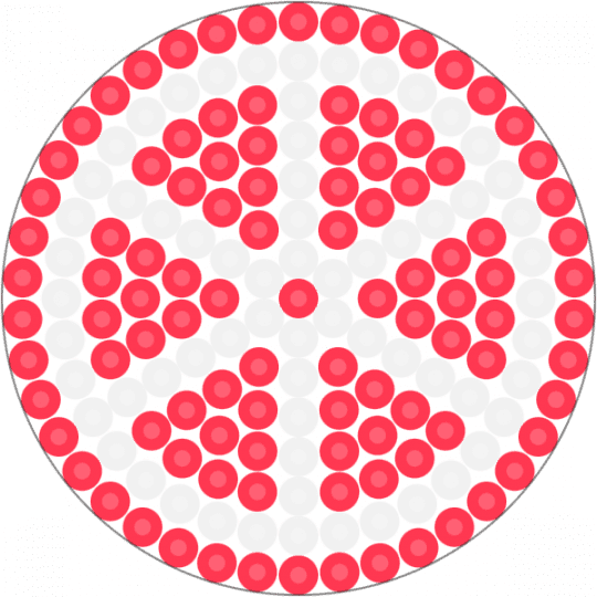 Citrus Coaster (1) - red, white