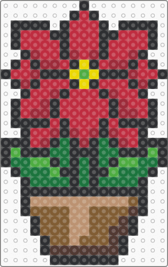 Poinsettia - red,green