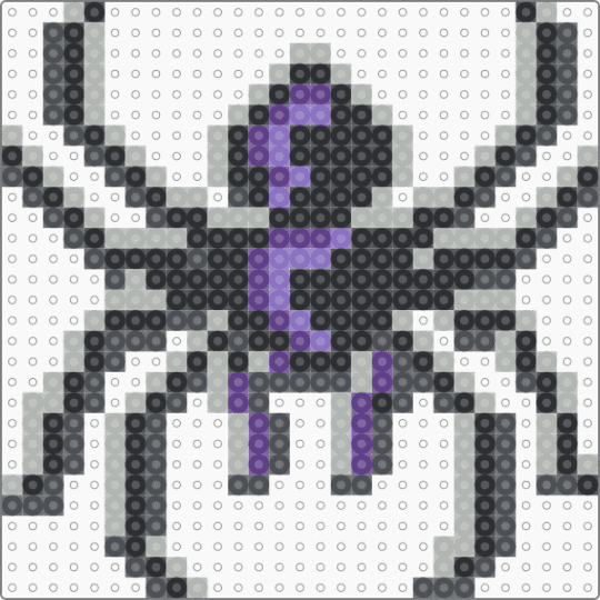Large Purple Spider - beige, gray