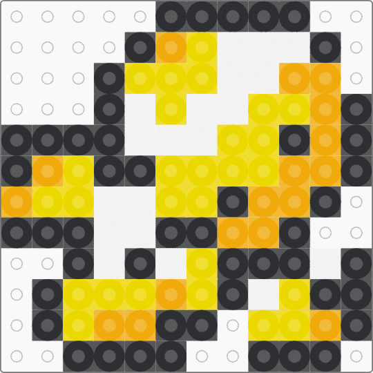 Piece of Popcorn - orange,yellow