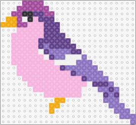 Pretty Bird 1 - bird,animal,winged,simple,pink,purple