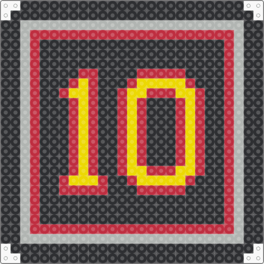 Douglas Coaster - black,red