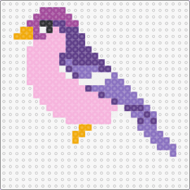 Pretty Bird 1 - bird,animal,winged,simple,pink,purple