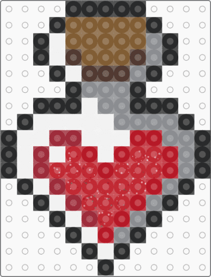 Heart Potion - gray, heart, potion, red