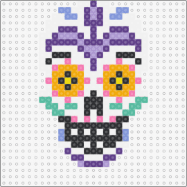 Sugar Skull - sugar skull,calavera,dead,colorful,celebration,eyes,party,white,orange,purple