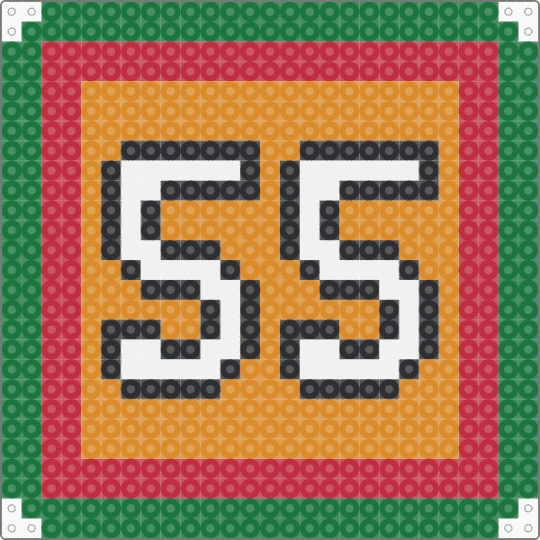Stepney Coaster - green,orange