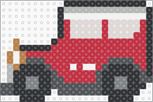 Caroline the Vintage Car - gray,beige,red