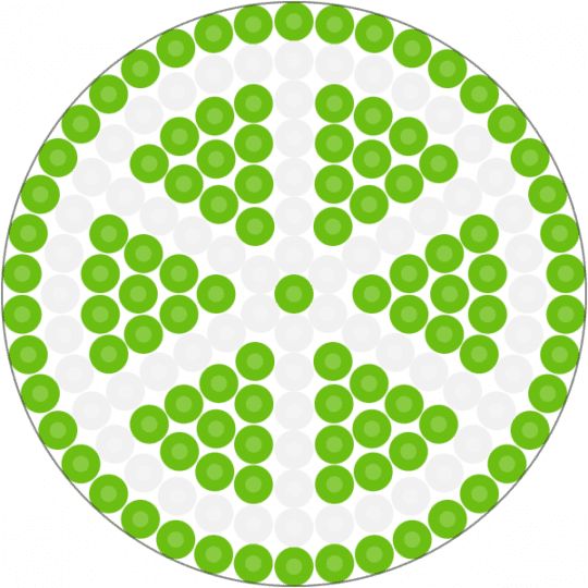Citrus Coaster (4) - green, lime, white