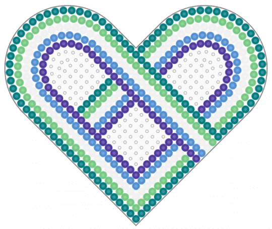 Gay Men's Pride Heart - teal